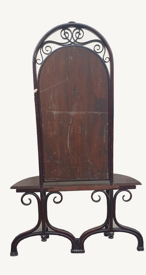 Att. in Thonet, Console With Large Mirror, Late 19th Early 20th Century