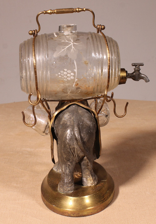 Liqueur Cellar With Elephant, Napoleon III Period 19 Century