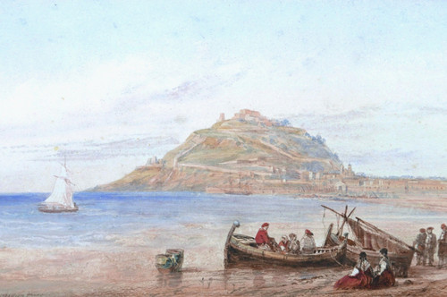 Jean Christophe Frédéric-François D'ANDIRAN, Animated view of San Sebastián (Donostia)