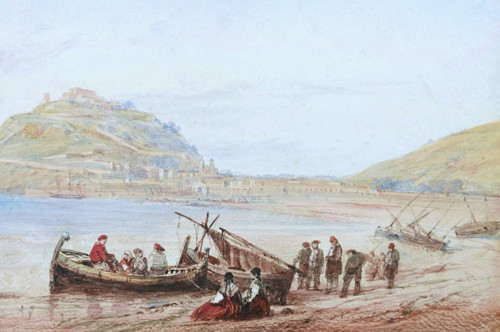 Jean Christophe Frédéric-François D'ANDIRAN, Animated view of San Sebastián (Donostia)