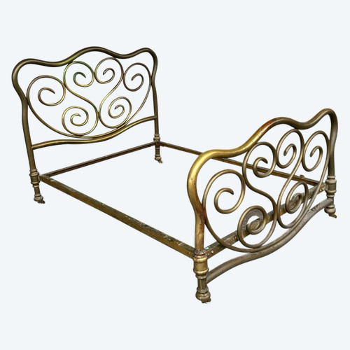 Brass Bed - copper - bronze 1900 period