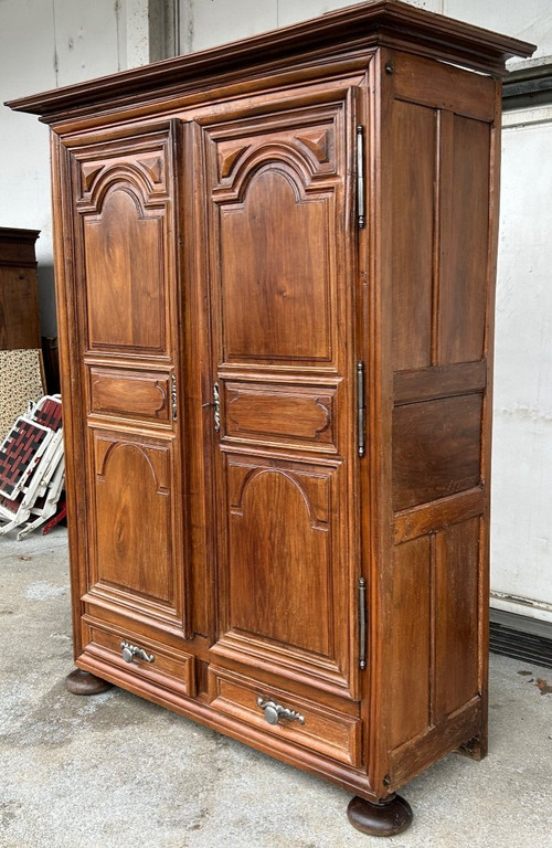 Louis XIV Wardrobe In Walnut From The 18th Century