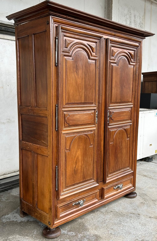 Louis XIV Wardrobe In Walnut From The 18th Century