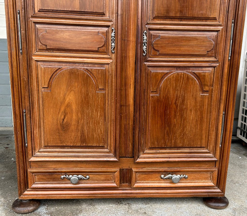 Louis XIV Wardrobe In Walnut From The 18th Century