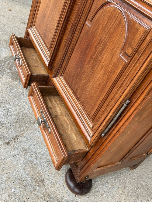 Louis XIV Wardrobe In Walnut From The 18th Century