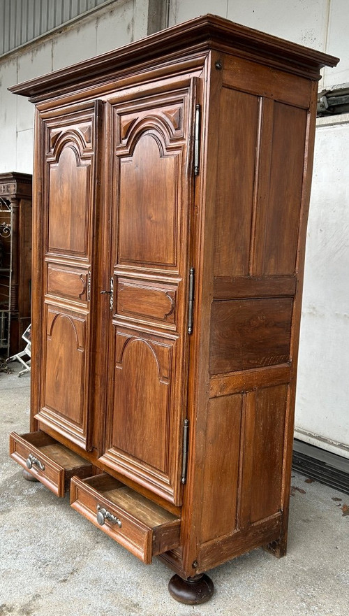 Louis XIV Wardrobe In Walnut From The 18th Century