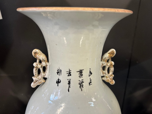 Große chinesische Porzellanvase, spätes 19. Jahrhundert – Chinesisch