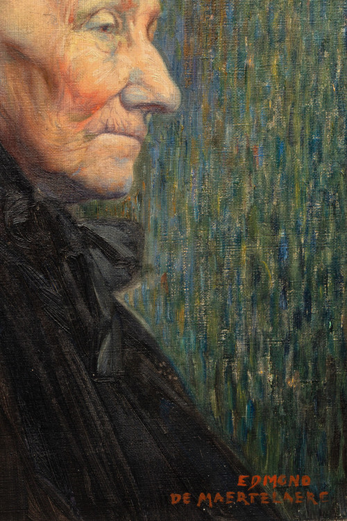 Edmond De Maertelaere (1876 - 1938) Old woman, Pont Aven