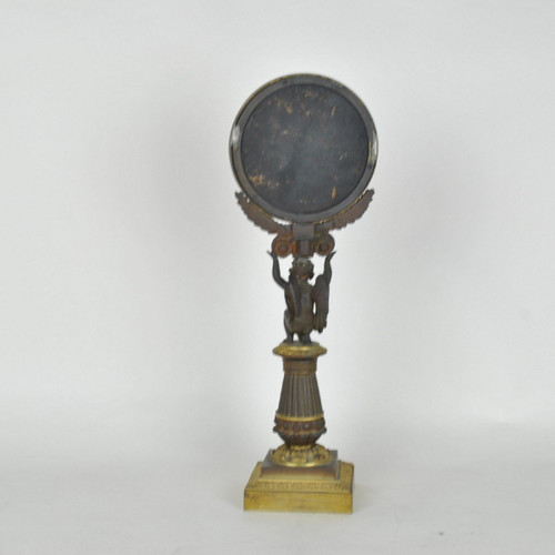 Bronze Table Mirror, Restoration Period, 19th Century