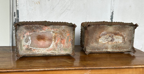 Pair Of Late 19th Century Cast Iron Planters