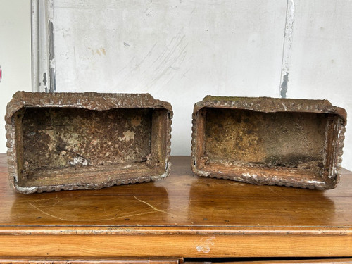 Pair Of Late 19th Century Cast Iron Planters