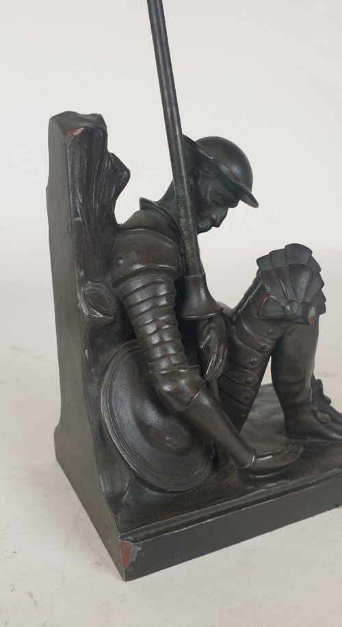 Janle / Max Le Verrier, Pair Of Don Quixote Bookends, Art Deco, 20th Century