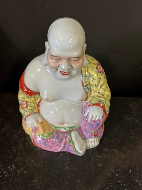 Buddha - Budai - Putai Rieur Porcellana smaltata in policromia Cina Inizio XX secolo