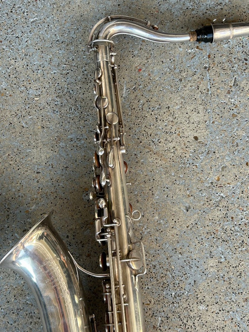 Saxophone - Saxo En Métal Argenté De Marque Couesnon & Cie Vers 1930