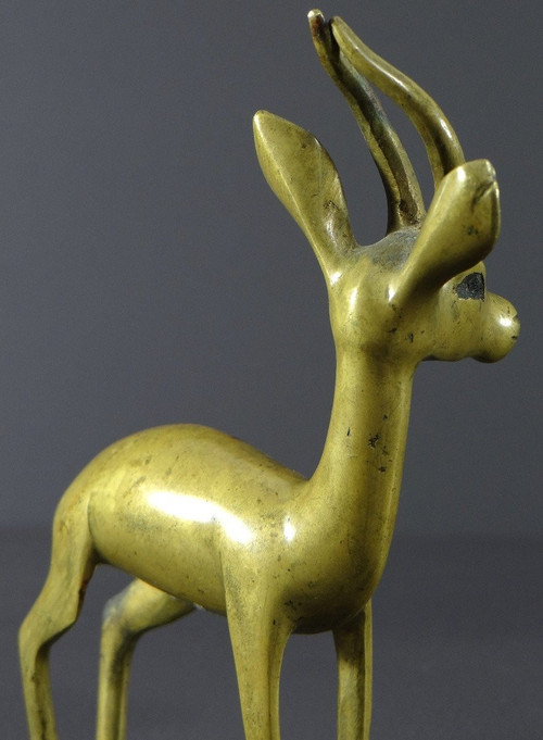 South East Asia, First Third of the 20th Century, Bronze Deer Statuette.