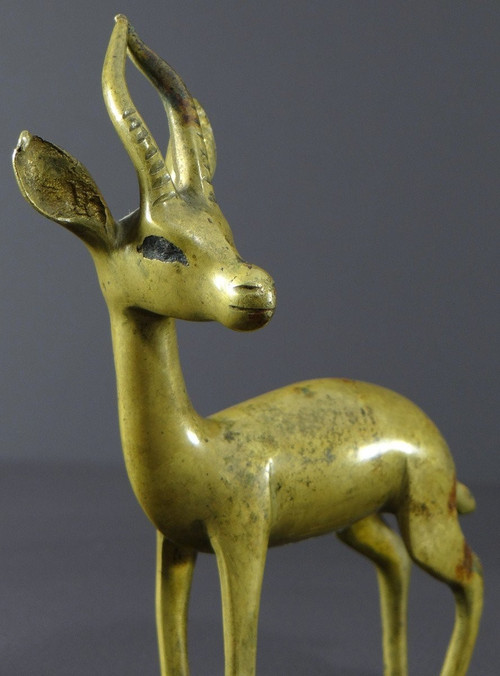 South East Asia, First Third of the 20th Century, Bronze Deer Statuette.