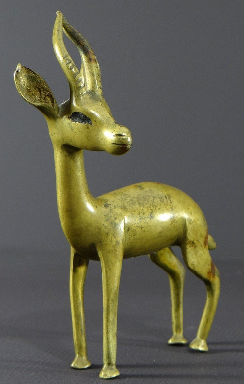 South East Asia, First Third of the 20th Century, Bronze Deer Statuette.