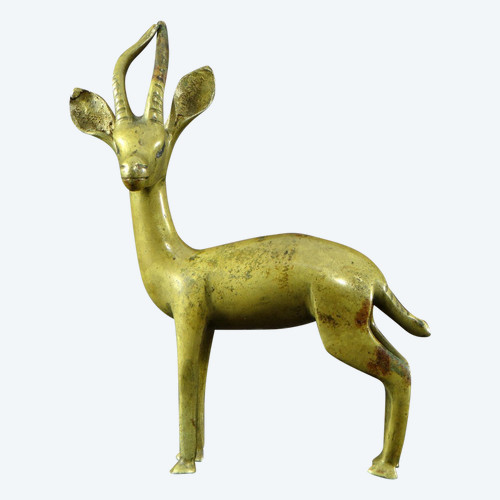 South East Asia, First Third of the 20th Century, Bronze Deer Statuette.