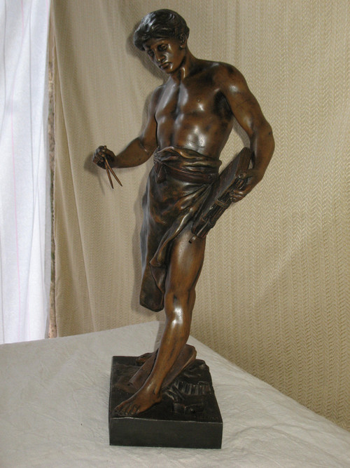 Large sculpture in regula by Emile Picault, 19th century Science et Artisan