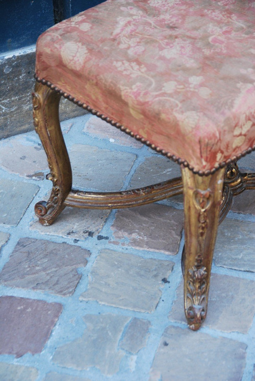 Regency Style Golden Wood Stool