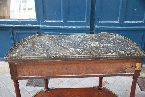 Half Moon Console In Mahogany Louis XVI Period Stamped By Nicolas Petit