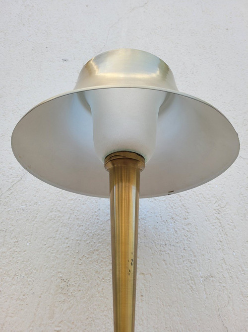 J Perzel, Brass Table Lamp, 20th Century