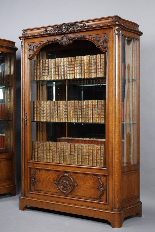 Pair of Regency-style display cabinet