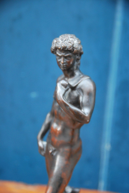 David, Sculpture En Bronze d'Après l'Antique, XIXe siècle