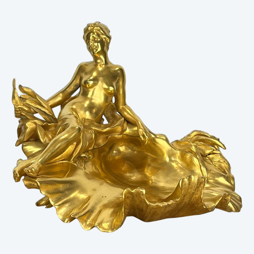 RAOUL LARCHE / CUP / INK BOTTLE SAYS “TO THE VICTORIOUS NYMPH IN GILT BRONZE