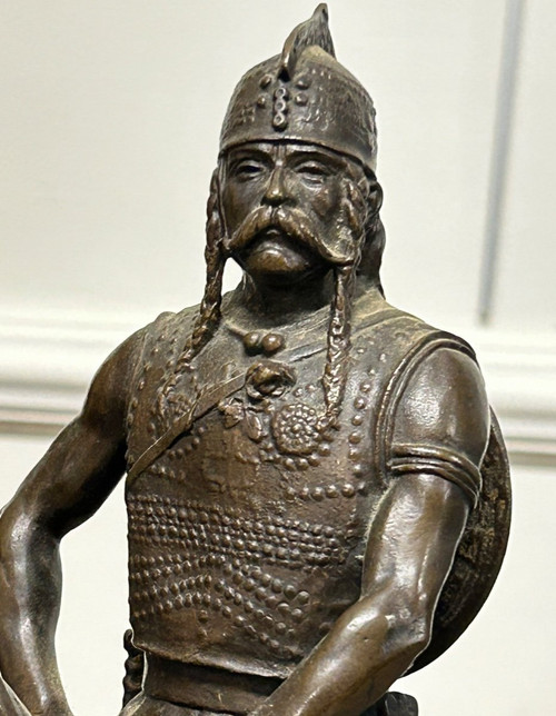 Emmanuel Frémiet (1824-1910) Le Chef Gaulois Bronze XIXéme Siècle- Fremiet