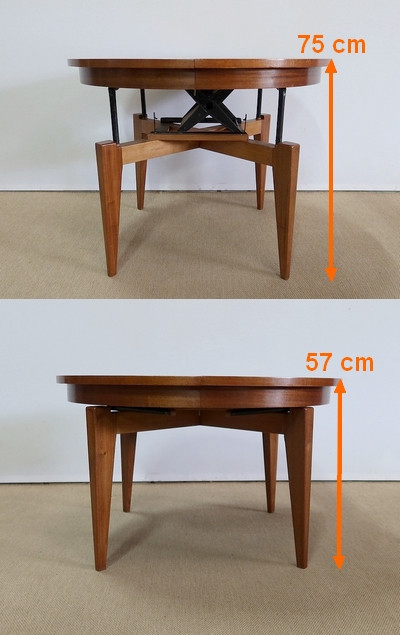 Table « monte et baisse » en Acajou – Années 1970