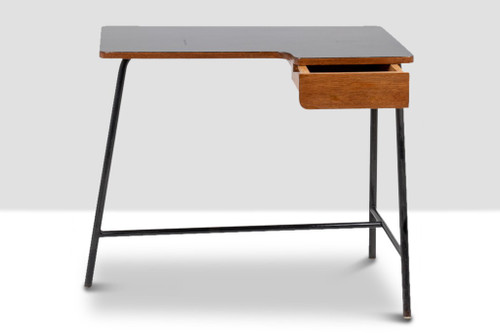 Jacques Hitier for MBO, Desk in oak and black metal, year 1951