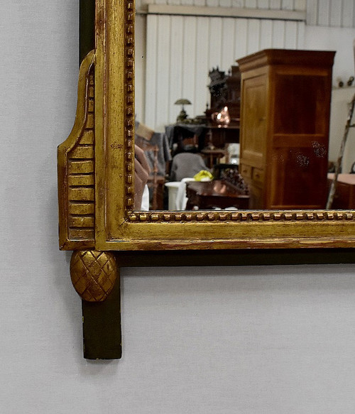 Miroir Rectangulaire en Bois Doré, style Louis XVI – Début XXe