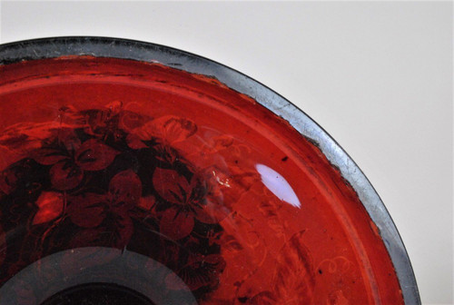 Large Ruby Crystal Glass, Bohemian?, Late 19th Century