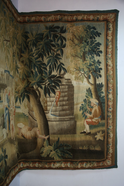 Large Aubusson Tapestry, “The Fortune Teller”, 18th century