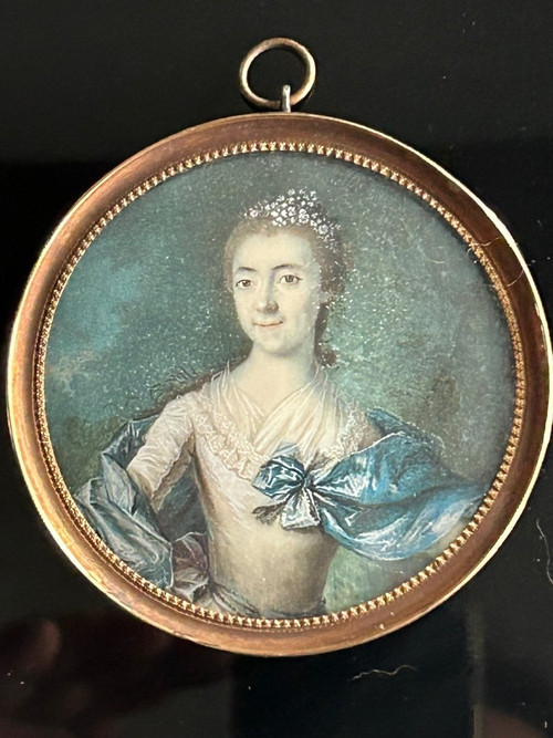 Miniature - 18th Century Portrait Of A Woman