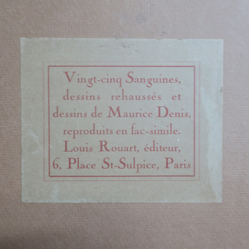 Maurice Denis, 25 sanguines, enhanced drawings and drawings reproduced in facsimile