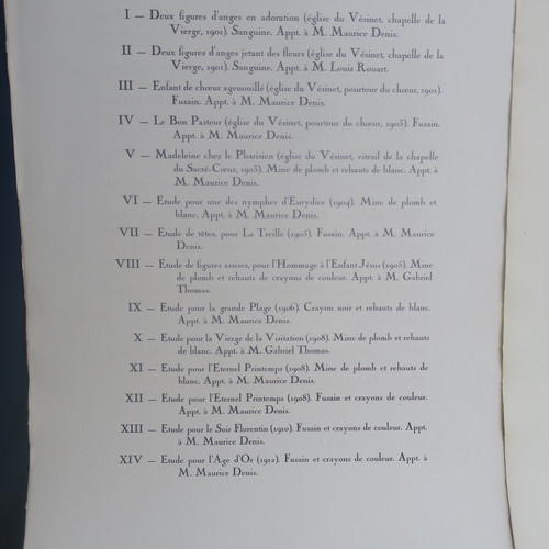 Maurice Denis, 25 sanguines, enhanced drawings and drawings reproduced in facsimile