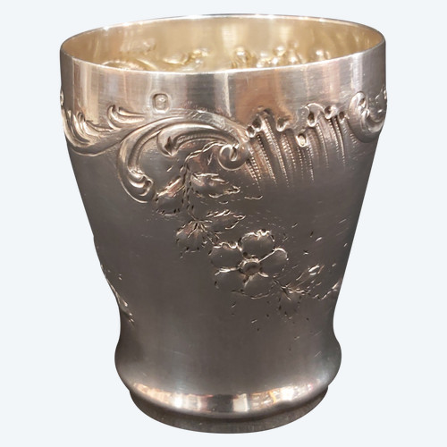 Solid silver Art Nouveau tumbler