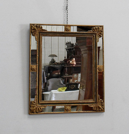 Rectangular Mirror with Parecloses – Early 20th Century