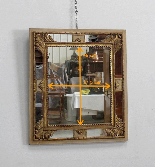 Rectangular Mirror with Parecloses – Early 20th Century