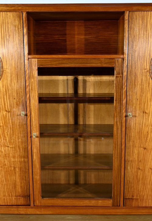 Small Library Cabinet in Blond Mahogany, Art Deco – 1940