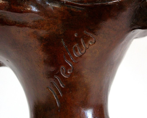 Bronze « Femme au Chapeau » de Meslais – Début XXe