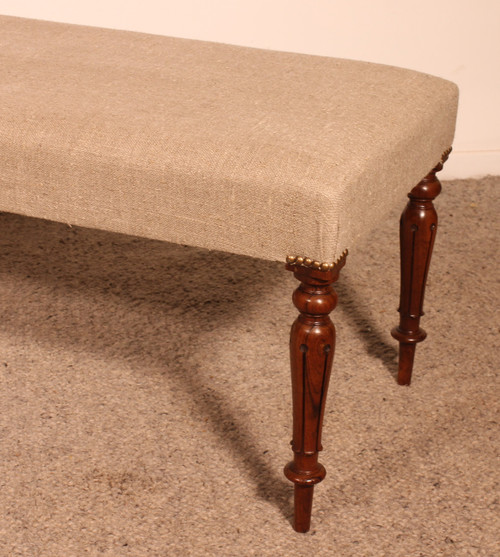 Walnut Bench From The 19th Century