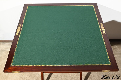 Pair of Mahogany Games Tables, stamped H.J. Linton – 1920