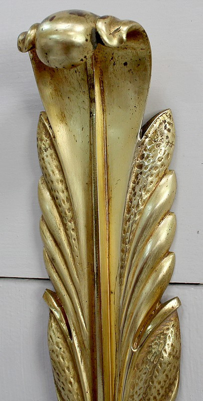 Coppia di applique in bronzo dorato - 1950