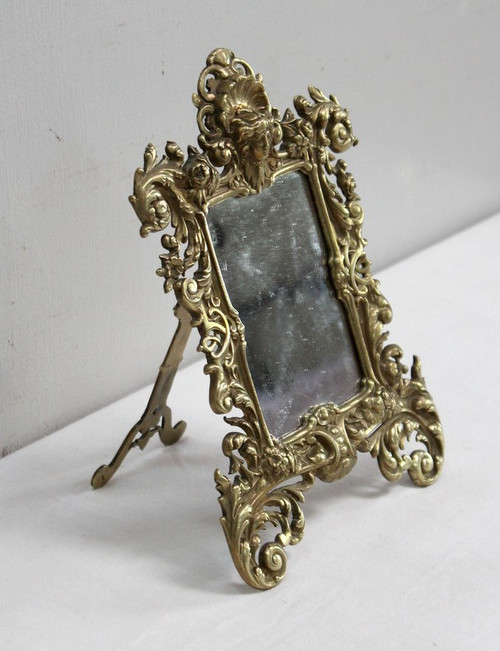 Gilded Bronze Table Mirror, Napoleon III period - 2nd half 19th century