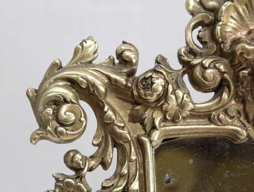 Gilded Bronze Table Mirror, Napoleon III period - 2nd half 19th century