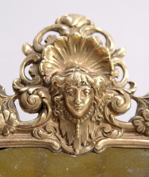 Gilded Bronze Table Mirror, Napoleon III period - 2nd half 19th century