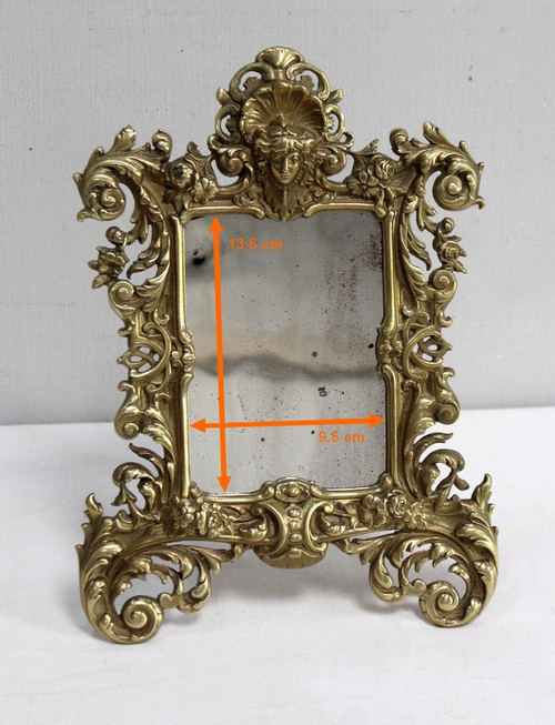 Gilded Bronze Table Mirror, Napoleon III period - 2nd half 19th century